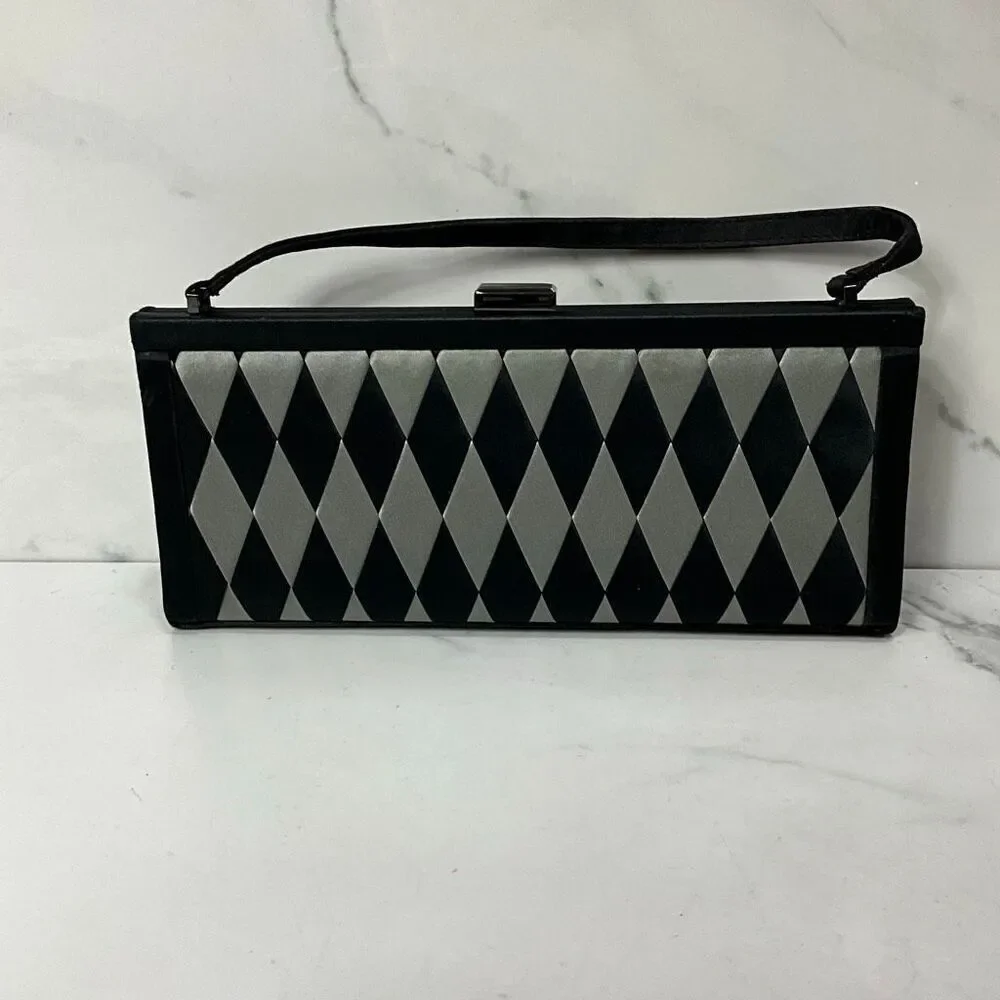 FRANCHI Satin Evening Clutch Handbag